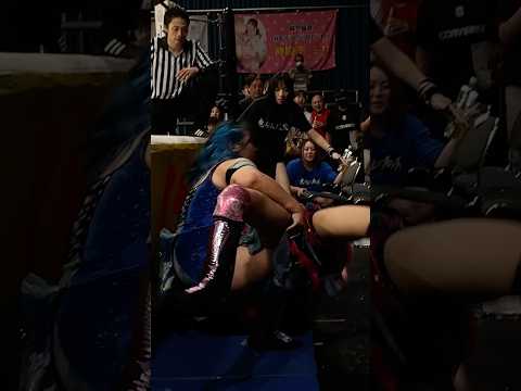 【女子プロレス】場外でバックブリーカーを炸裂させてエプロンからヒップドロップ発射【香藤満月】【ワールド女子プロレス・DIANA】#玉川ボール #shorts
