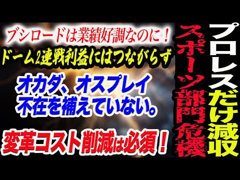 このままではプロレスが危機!ブシロードは業績好調プロレスだけ減収!オカダ、オスプレイの穴埋まらず!変革コスト削減は必須!新日本プロレス njpw njdominion njSOUL BOSJ32