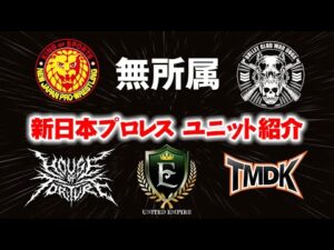 【新日本プロレス】イッテンヨンを前におさらい! 現在のユニット&メンバー紹介!