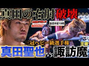 諏訪魔と真田聖也の次世代を賭けた三冠戦！諏訪魔の圧倒的パワーと実力差で真田を破壊する…《世界タッグ選手権 2011/7/31》全日本プロレス バトルライブラリー#287