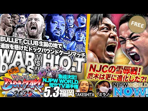 【新日本プロレス】負けたらBULLET CLUB追放!WAR DOGSとH.O.Tが危険度MAXの金網戦!【NJPWWORLD NOW!】