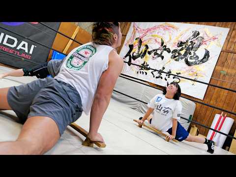 新日本プロレス・上村優也選手が仙女道場へ|足ガクガクで汗だく【武道館への道 Ep.63】